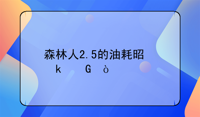 森林人2.5的油耗是多少？